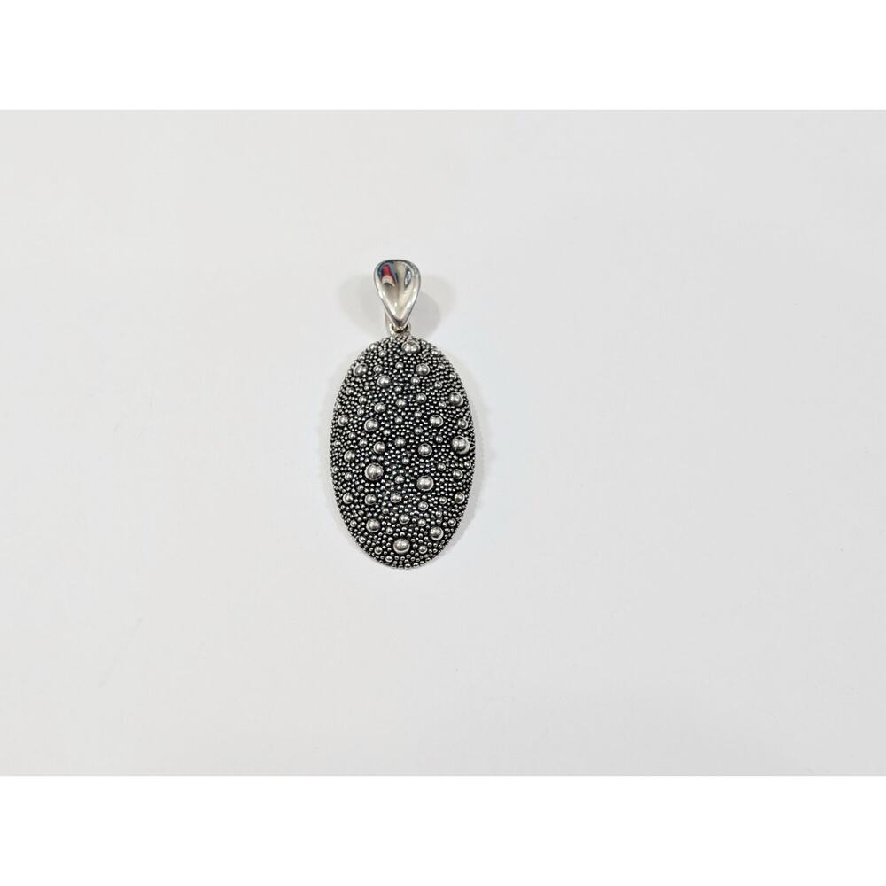 Michael Dawkins Starry Night Pendant Enhancer Sterling Silver Oval Pebbled
